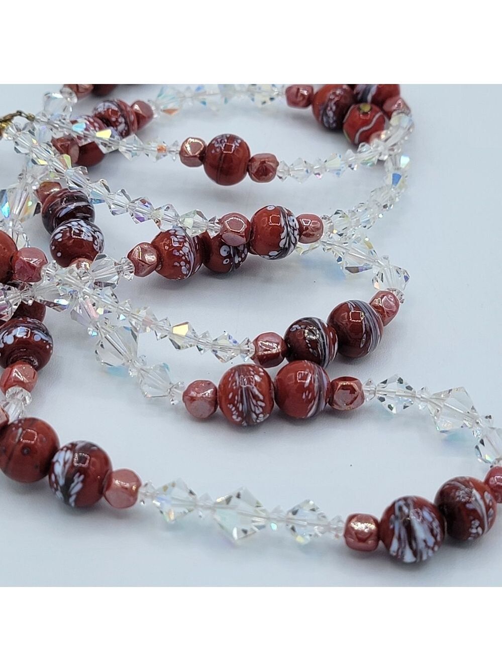 Crystal AB & Glass Beads Necklace #2798